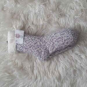 NWT Cozy Hub Purple Chunky Sherpa Cabin Socks Sock Size 9-11